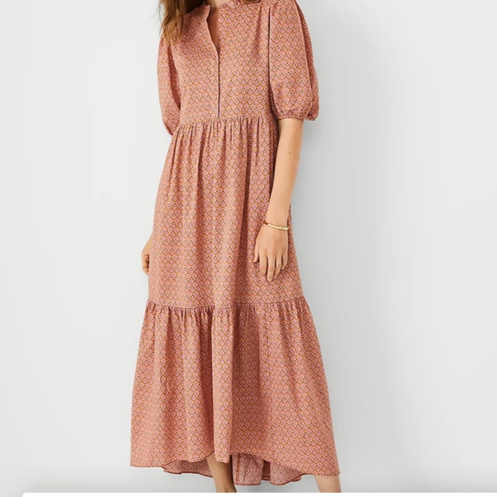COPY - NWT Ann Taylor Paisley Puff Sleeve Shirtdress Maxi. Size XXL 18